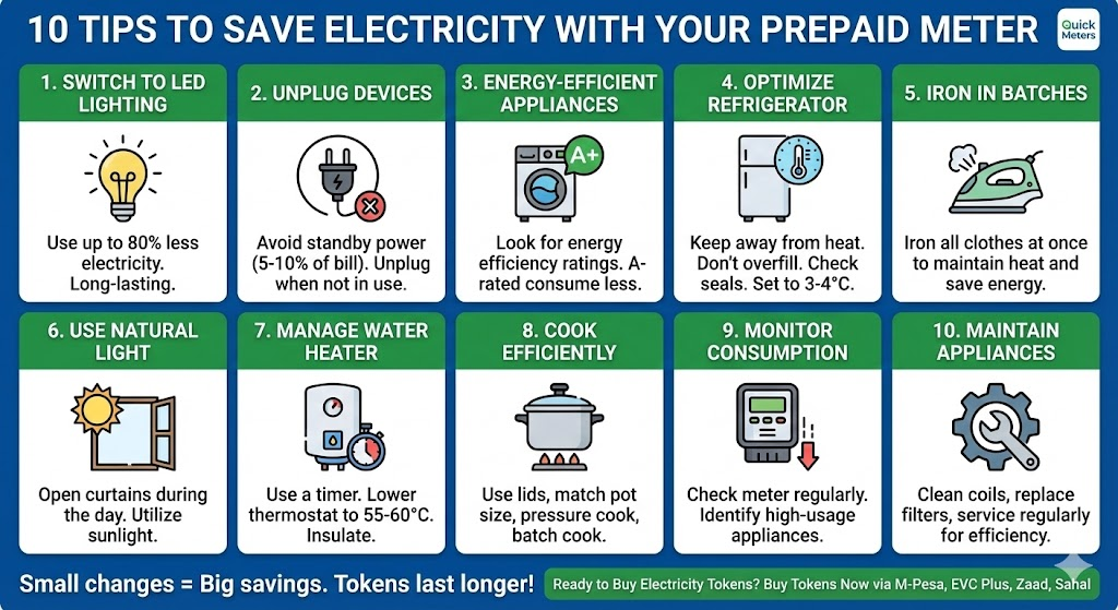 10 Tips to Save Electricity with Your Prepaid Meter